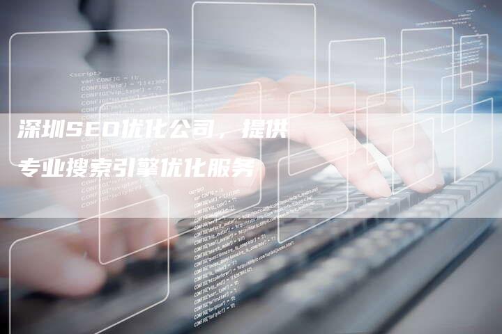 深圳SEO优化公司，提供专业搜索引擎优化服务